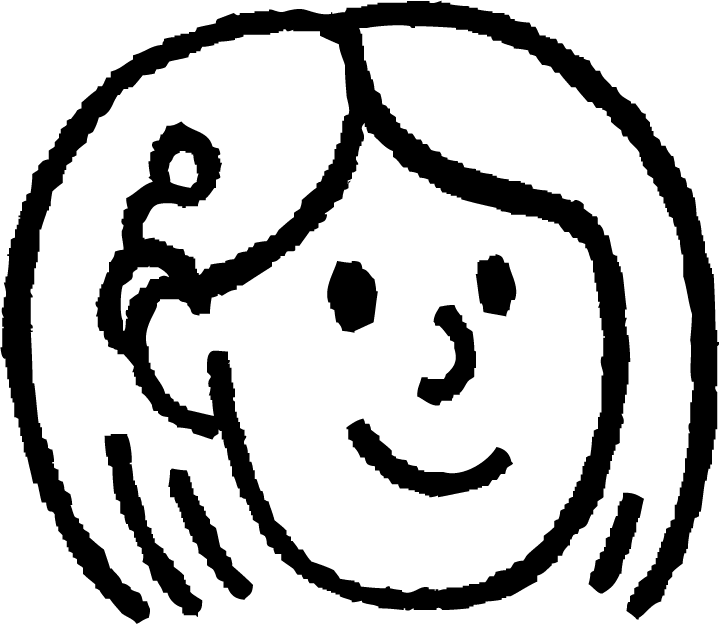 a black and white drawing of a girl's face with a smile on it's face, with the word smile in the middle of the image