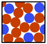 a red, white, and blue pattern with a black square in the middle of the picture and a black square in the middle of the picture