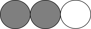 a set of three oval shapes with the same color as the image in the bottom right corner of the picture