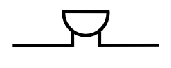 a black and white photo of a cross on a white background with a black outline of a cross in the middle of the image