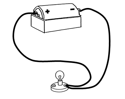 a black and white drawing of a cord connected to a light bulb with a switch on the side of the cord